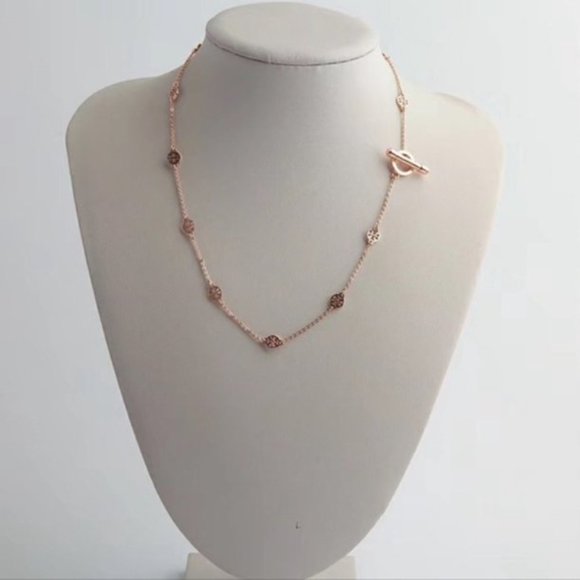 Tory Burch Mini Logo Gold Necklace - Picture 5 of 5